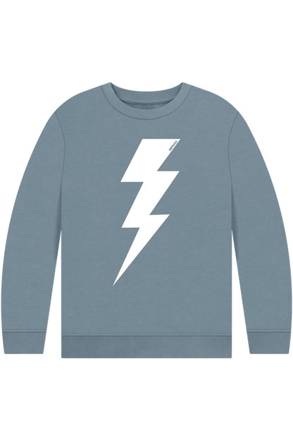 Stone Blue Printed Kids Jumper