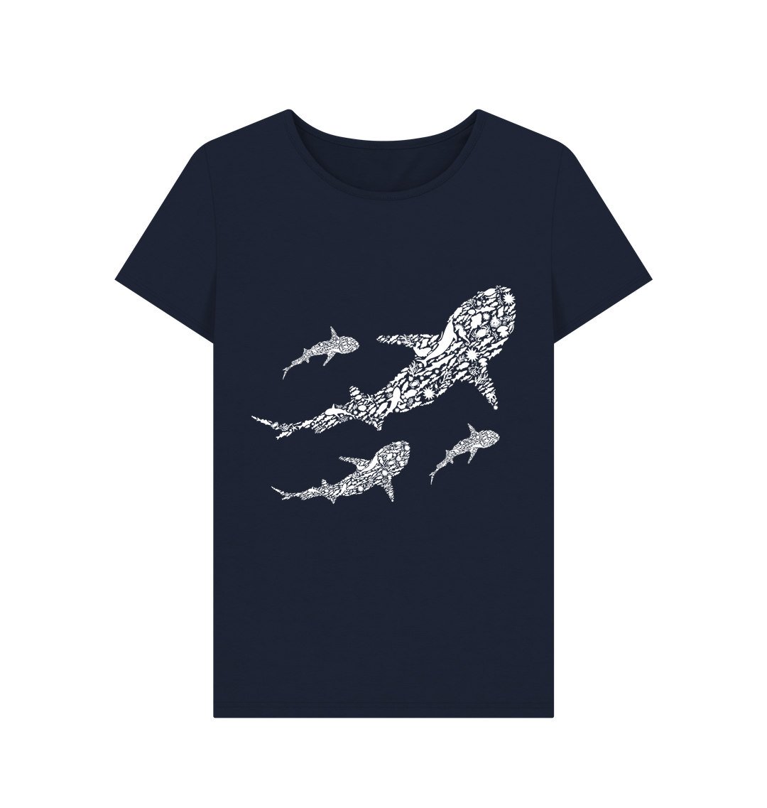 Navy Blue Printed T-shirt Front