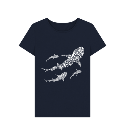 Navy Blue Printed T-shirt Front