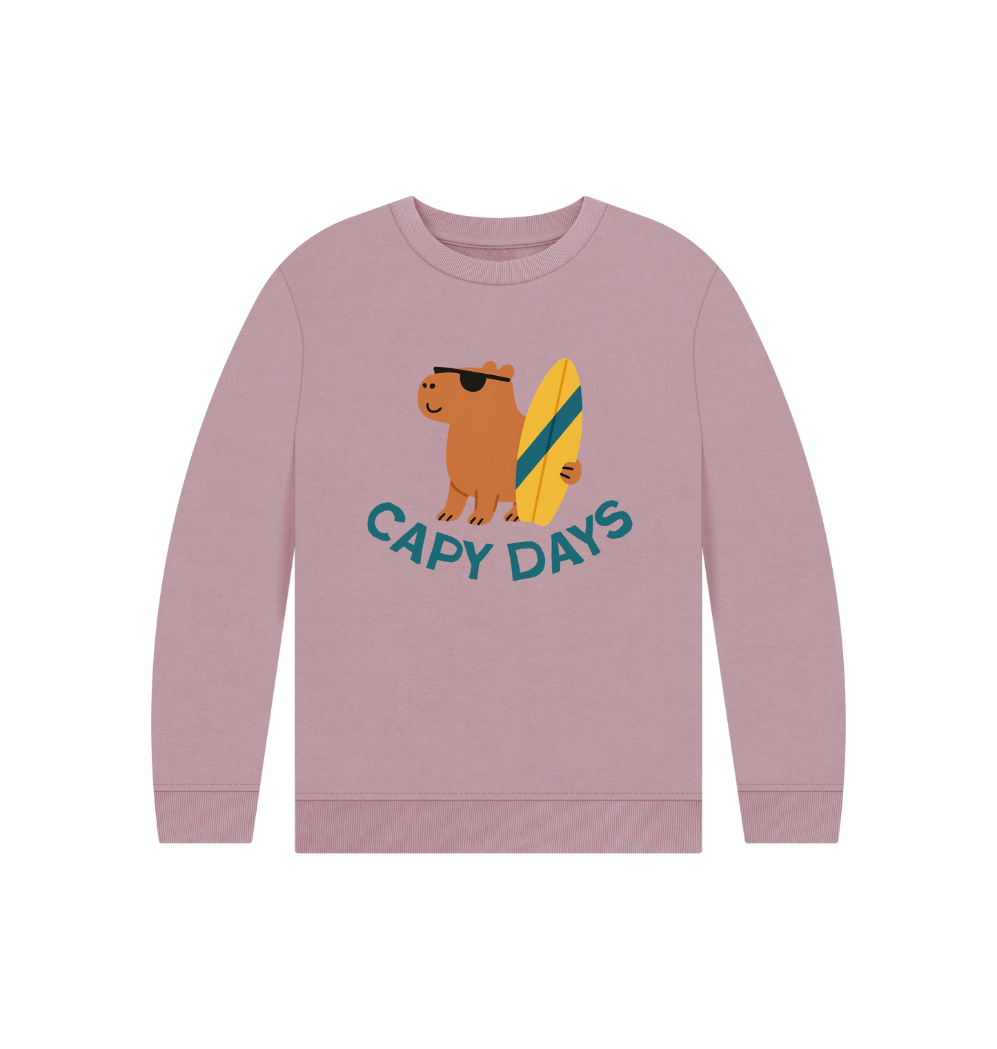 Mauve Printed Kids Jumper Front