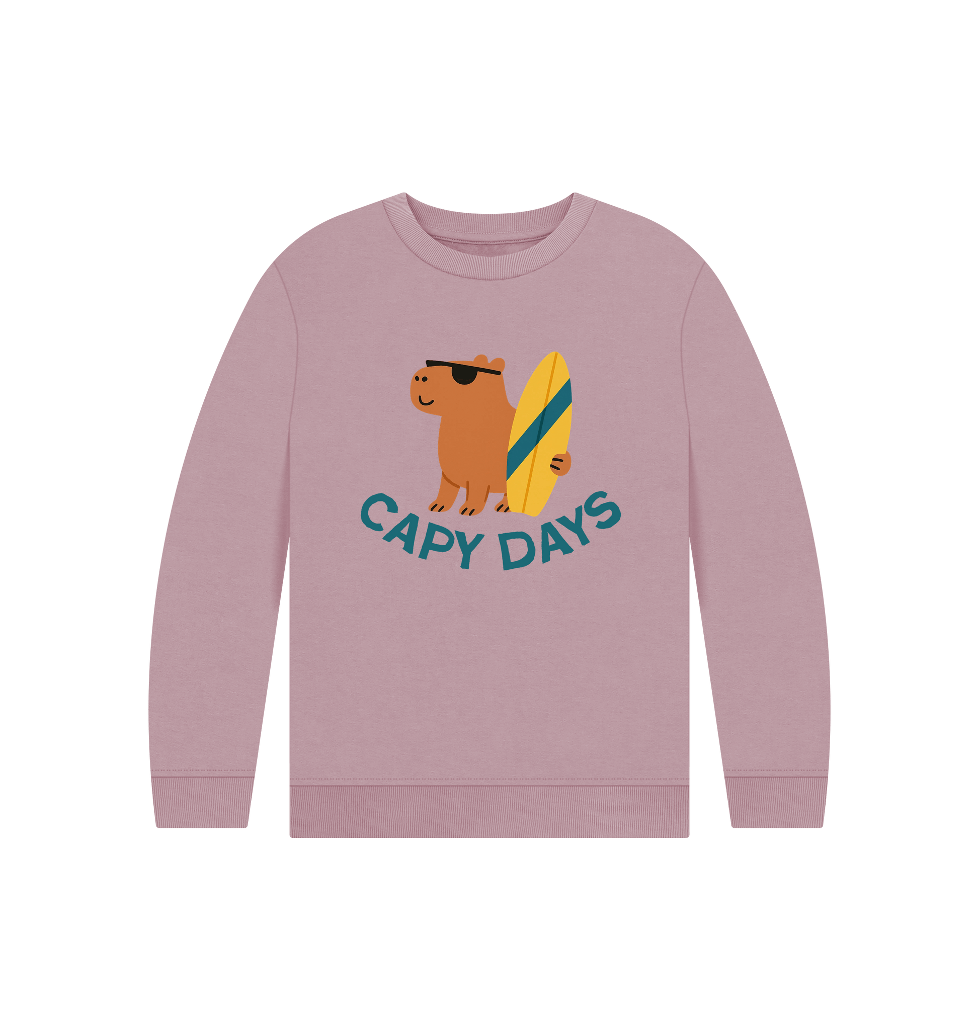 Mauve Printed Kids Jumper Front