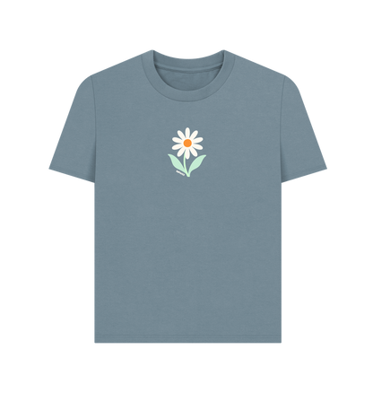 Stone Blue Printed T-shirt