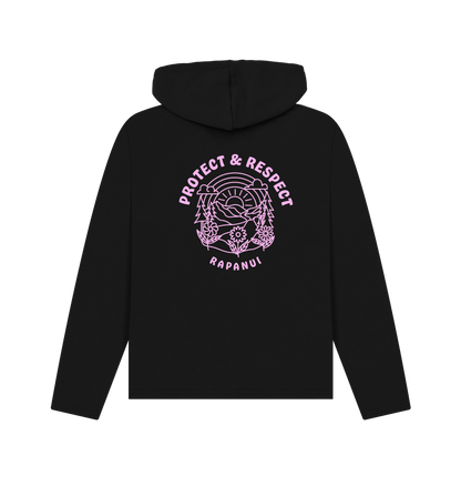 Black Printed Hoody Back