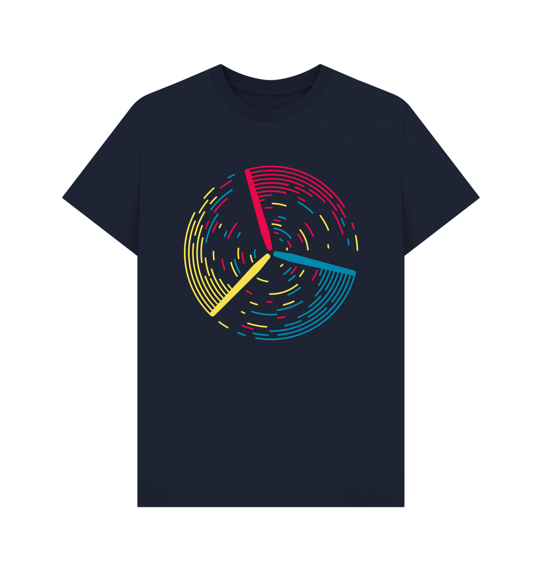 Navy Blue Printed T-shirt Front
