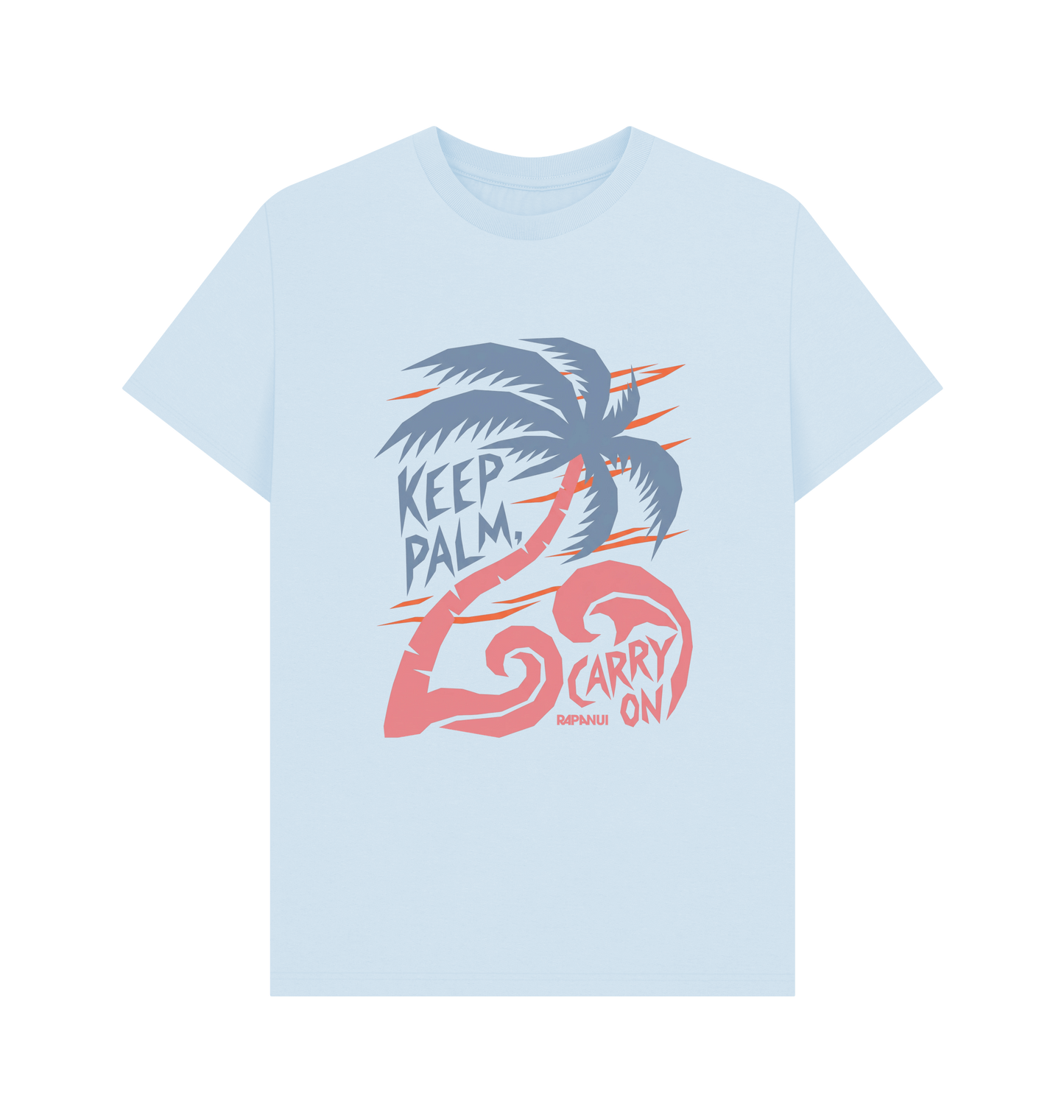 Sky Blue Printed T-shirt Front