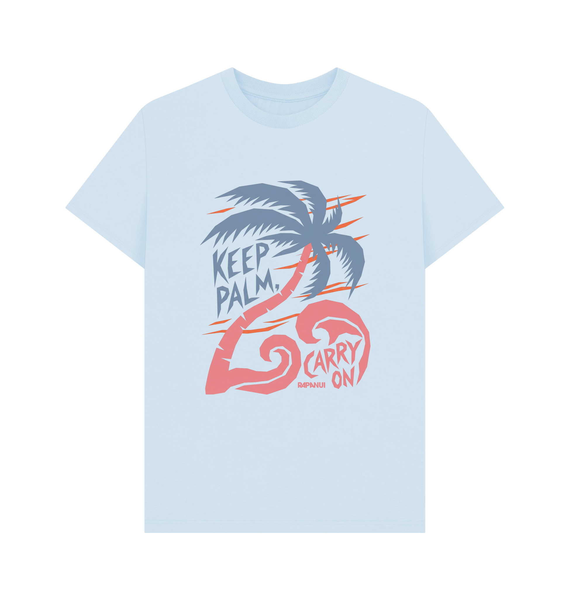 Sky Blue Printed T-shirt Front