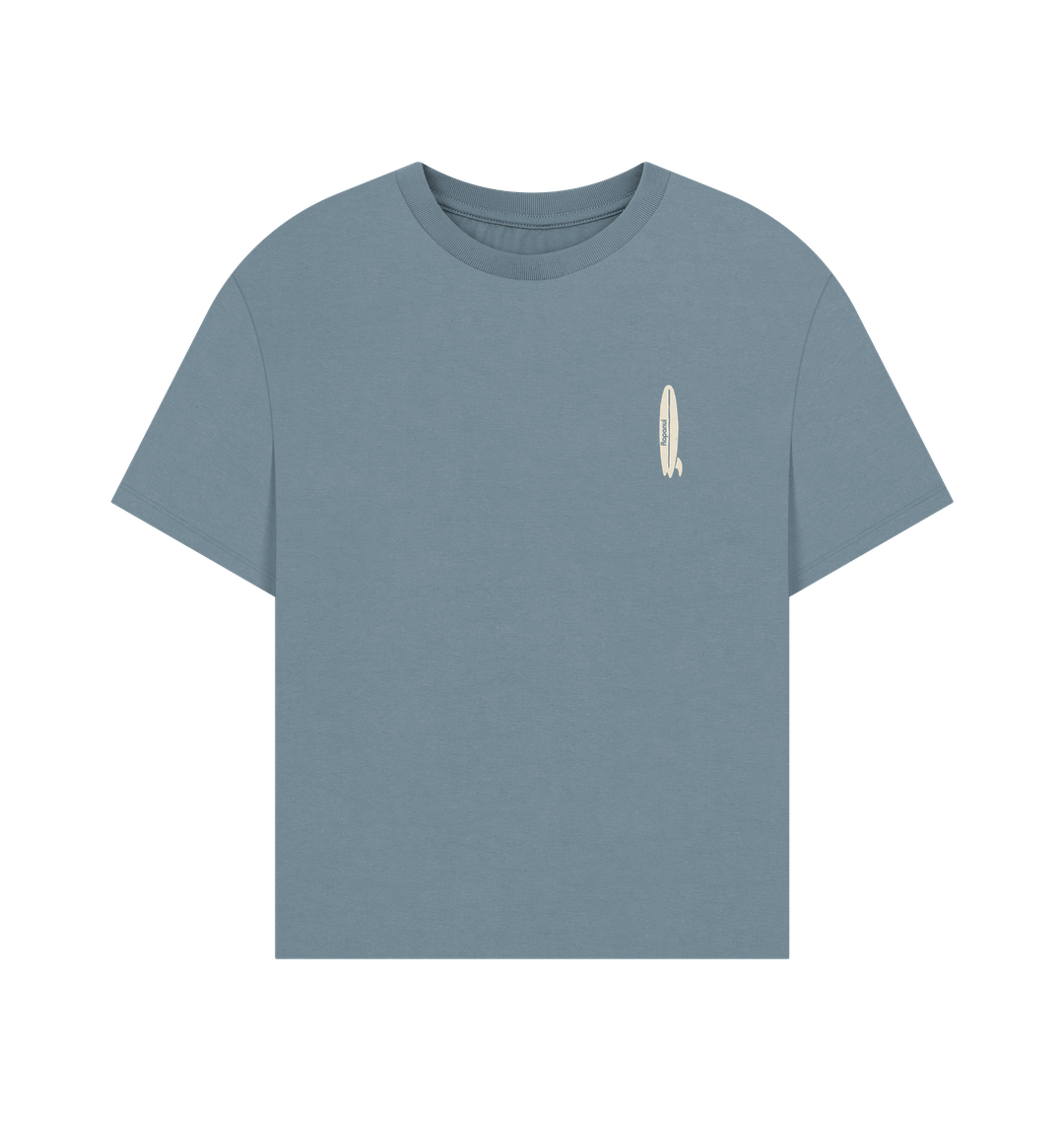 Stone Blue Printed T-shirt Front