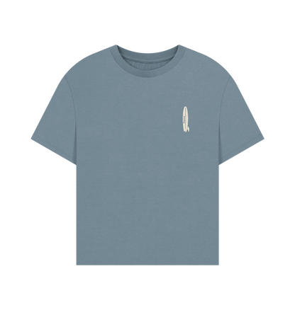 Stone Blue Printed T-shirt Front