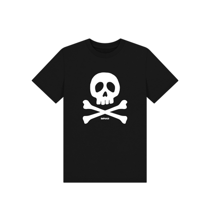 Black Printed Kids T-Shirt Front
