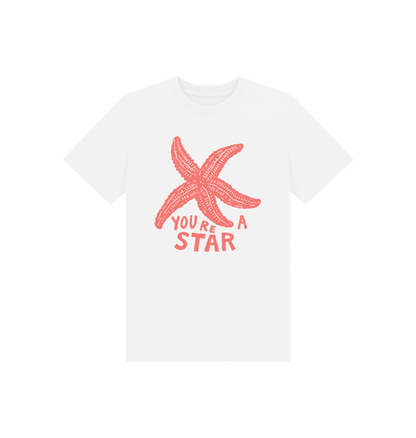 White Printed Kids T-Shirt