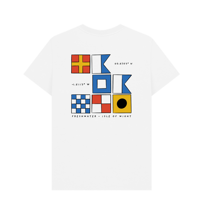 White Printed T-shirt Back