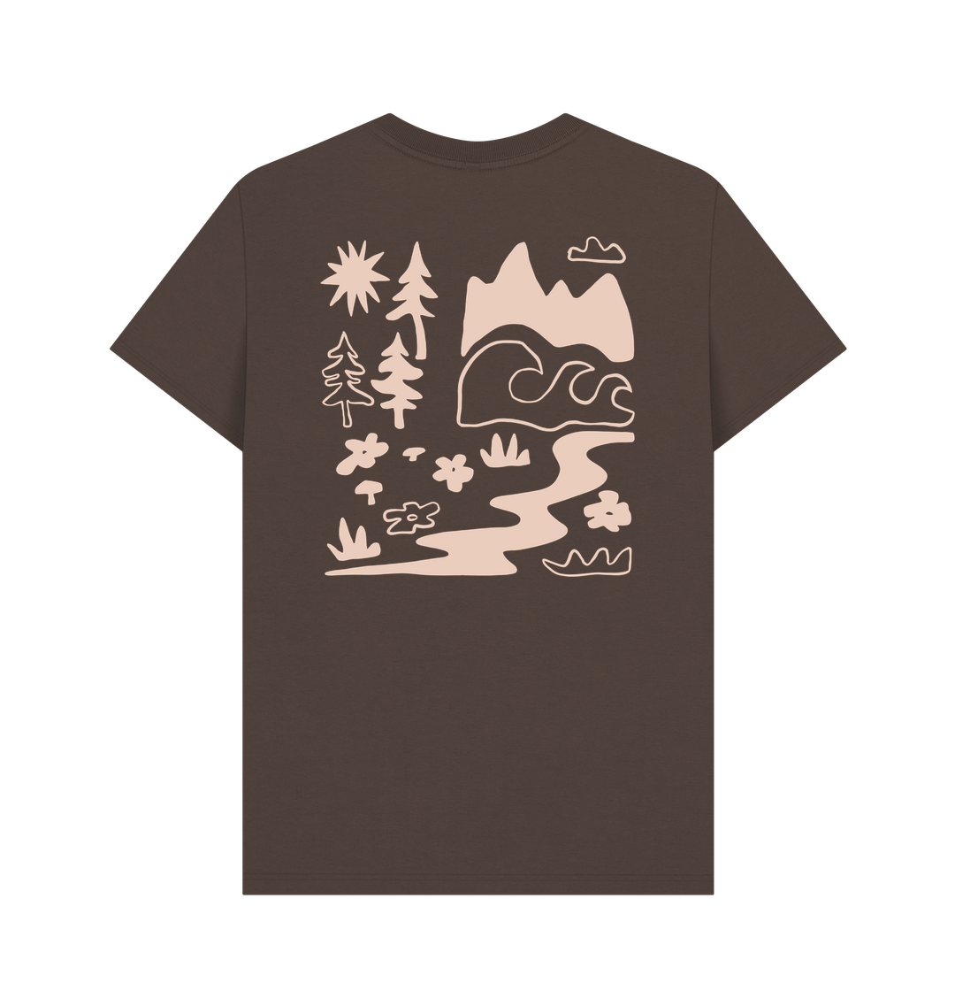Chocolate Printed T-shirt Back