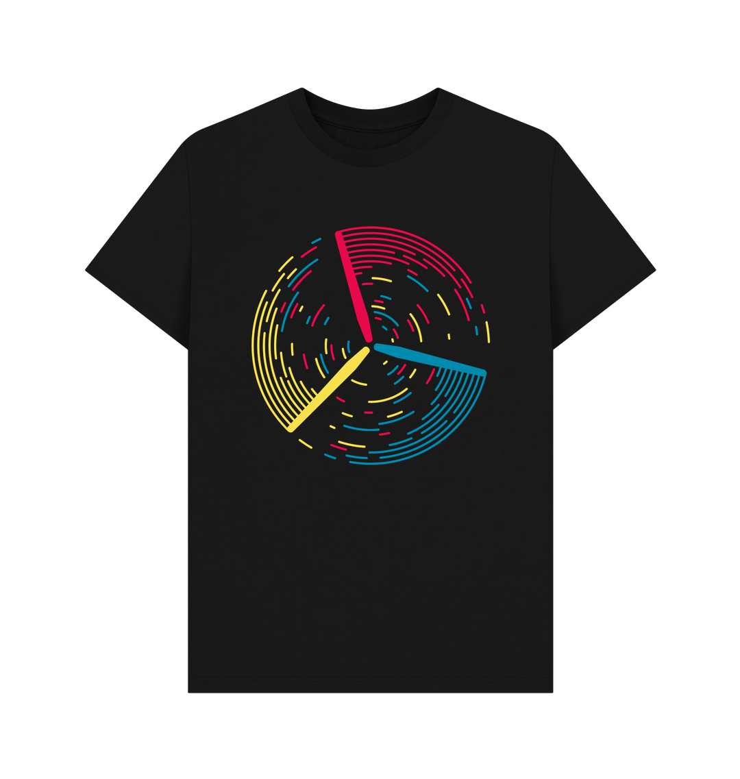 Black Printed T-shirt Front