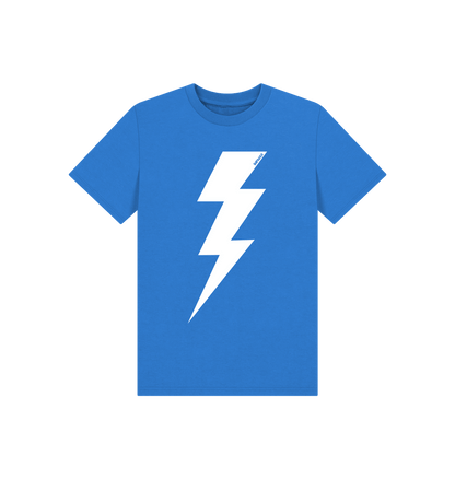Bright Blue Printed Kids T-Shirt Front