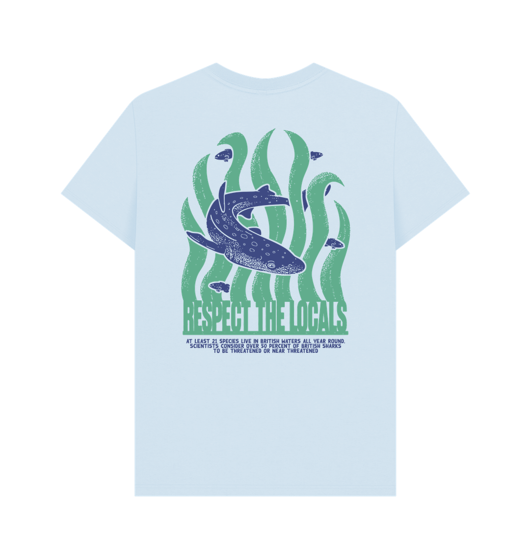 Sky Blue Printed T-shirt Back