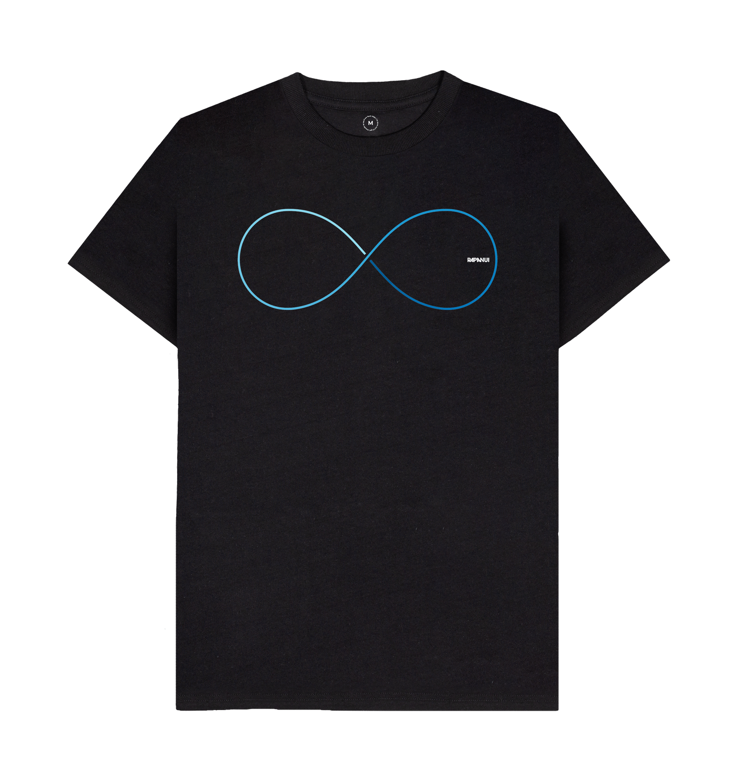 Black Recycled Printed T-Shirt Front