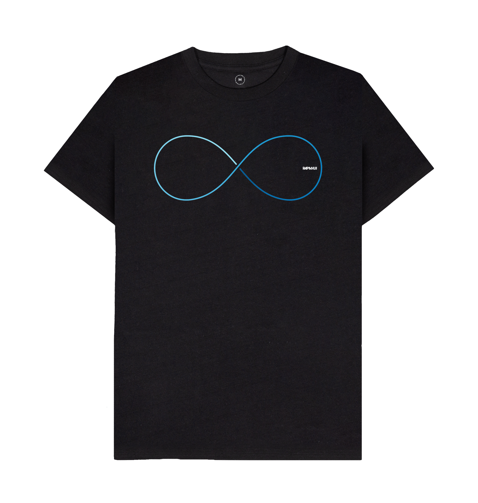 Black Recycled Printed T-Shirt Front