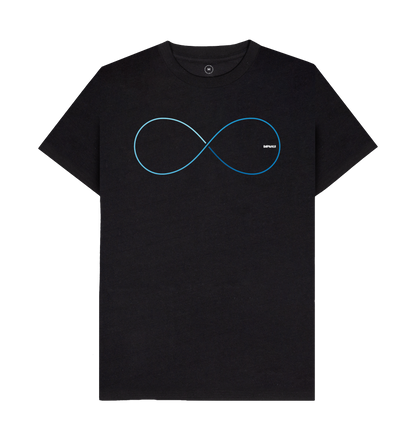 Black Recycled Printed T-Shirt Front