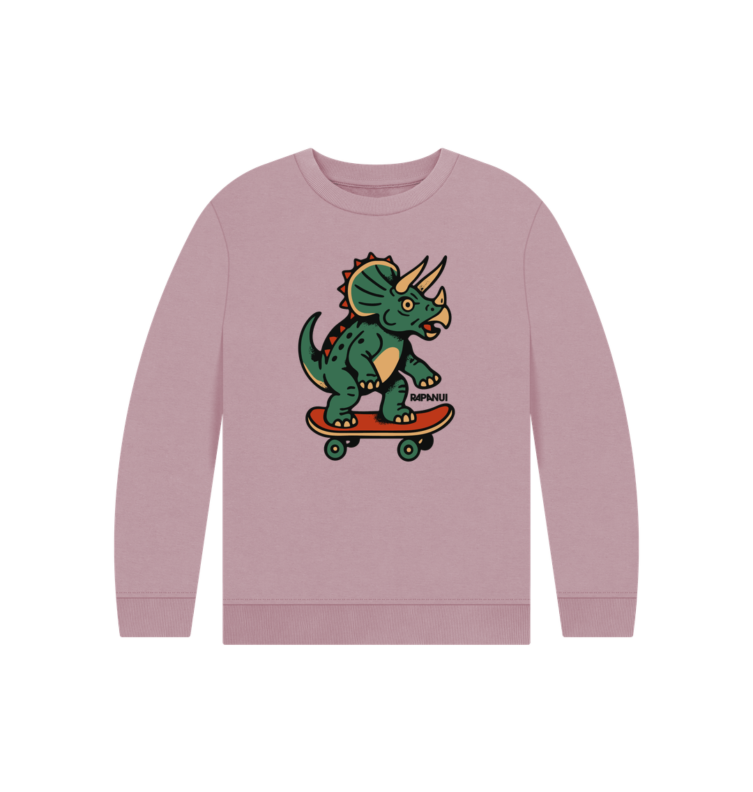 Mauve Printed Kids Jumper Front