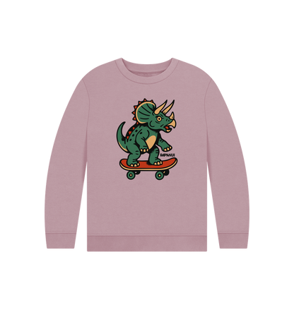 Mauve Printed Kids Jumper Front