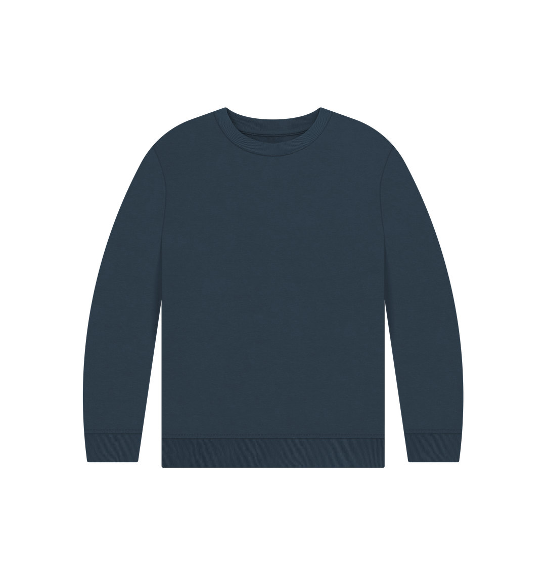 Navy Blue Printed Kids Jumper Front