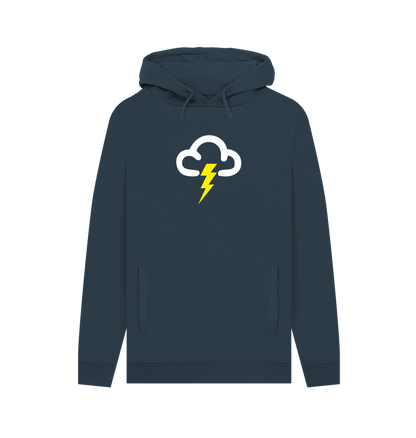 Navy Printed Hoody Front