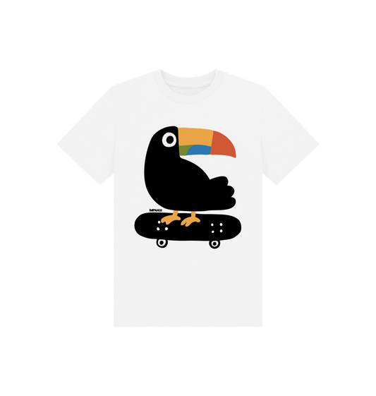 White Printed Kids T-Shirt
