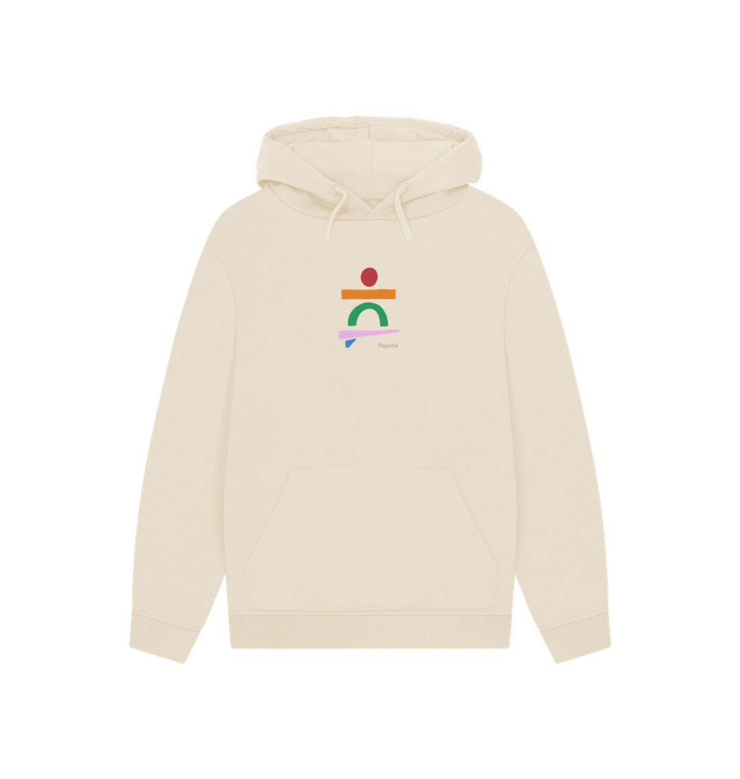 Oat Printed Hoody Front