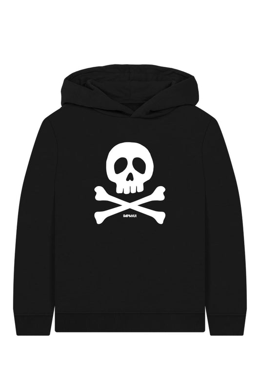 Black Printed Kids Hoodie