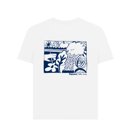 White Printed T-shirt Back
