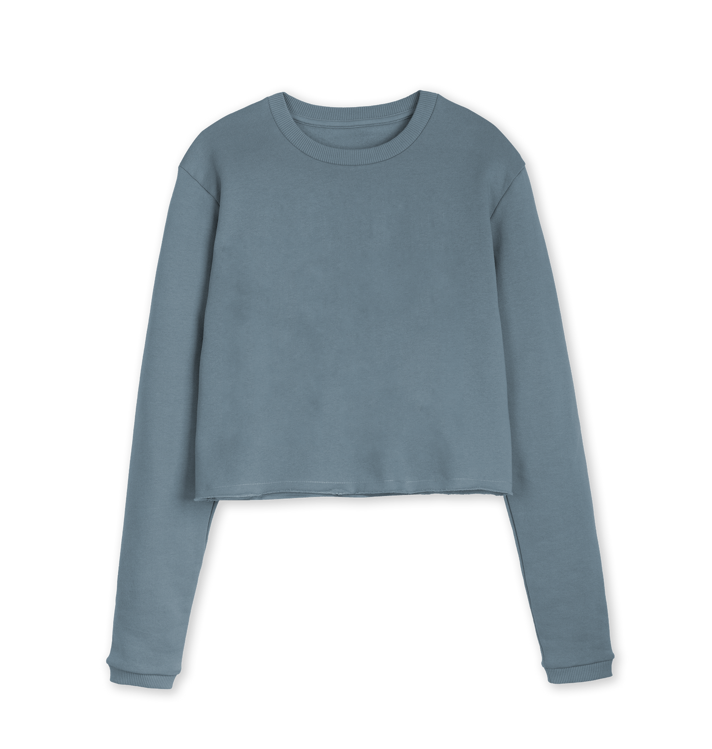 Stone Blue Printed Boxy Jumpers Front