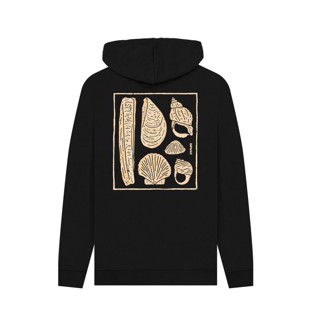 Black Printed Hoody Back