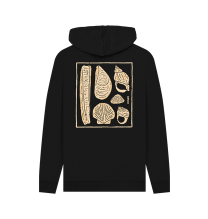 Black Printed Hoody Back