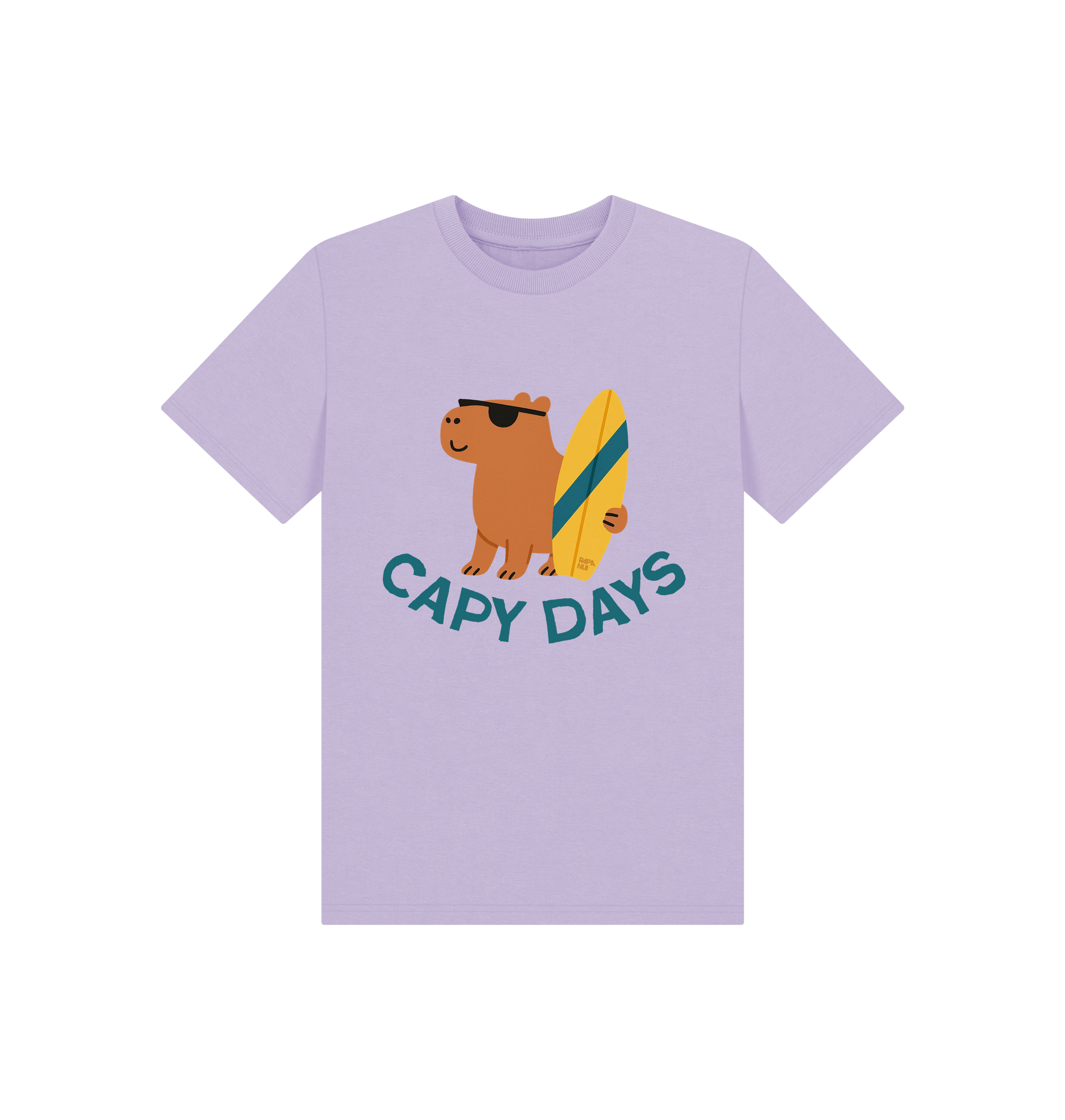 Soft Lilac Printed Kids T-Shirt Front