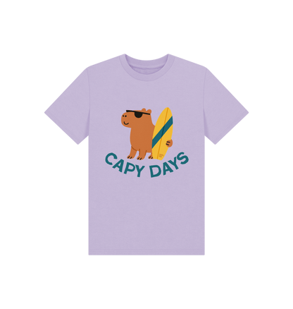 Soft Lilac Printed Kids T-Shirt Front