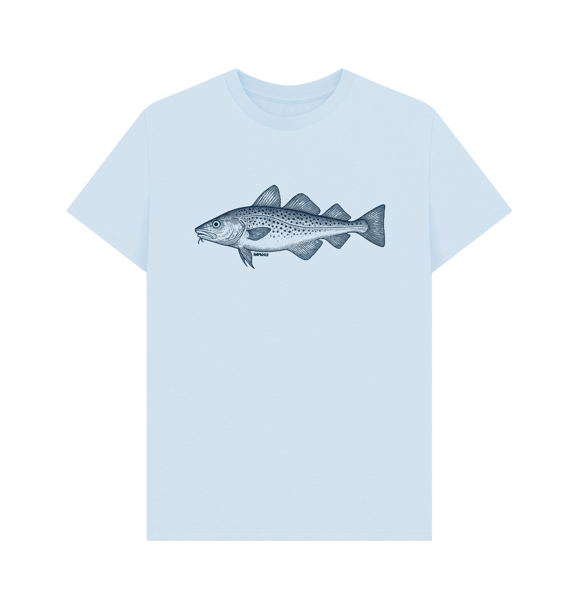 Sky Blue Printed T-shirt Front