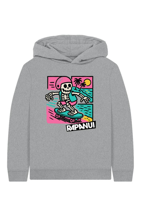 Athletic Grey Printed Kids Hoodie