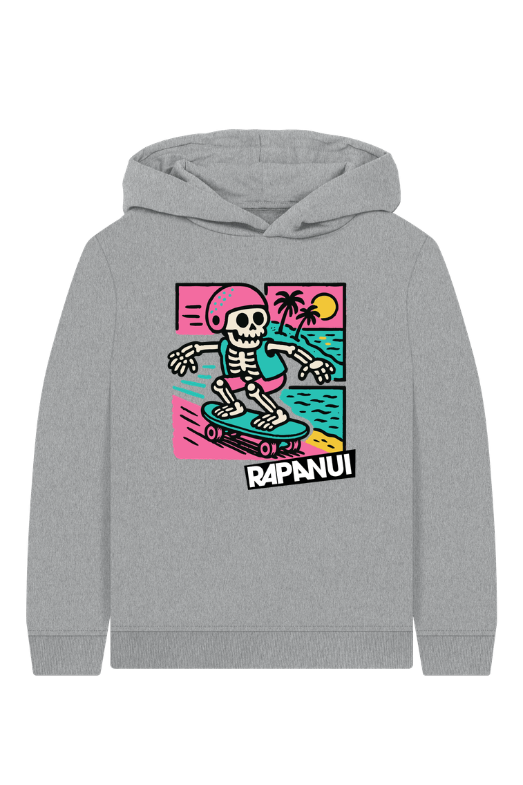 Athletic Grey Printed Kids Hoodie