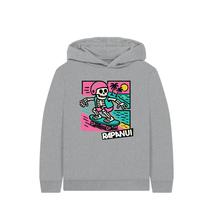 Athletic Grey Printed Kids Hoodie Front