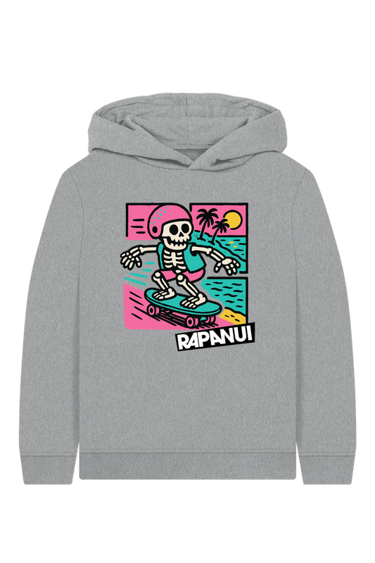 Athletic Grey Printed Kids Hoodie