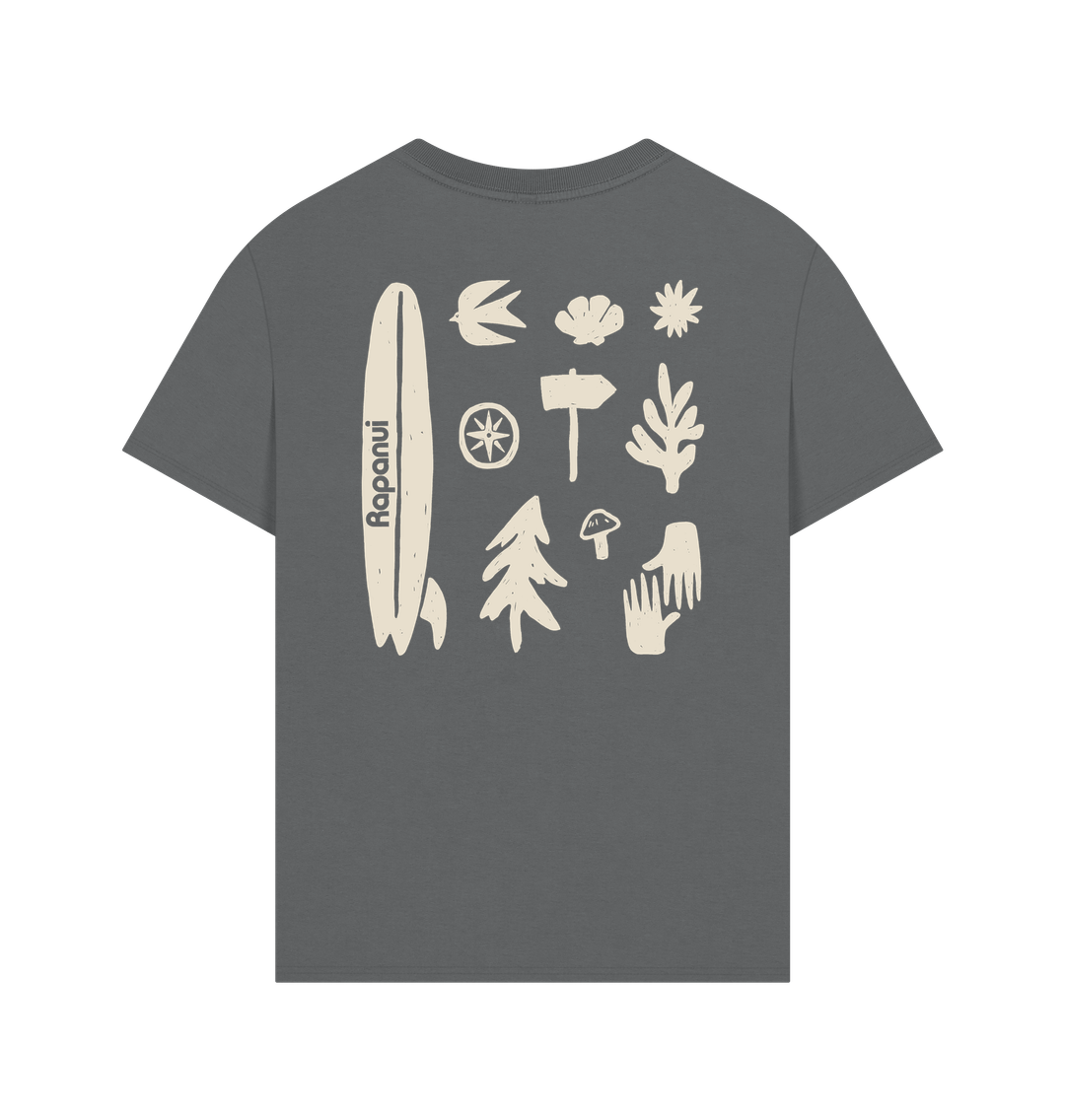 Slate Grey Printed T-shirt Back