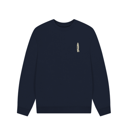 Navy Blue Printed Sweater Front