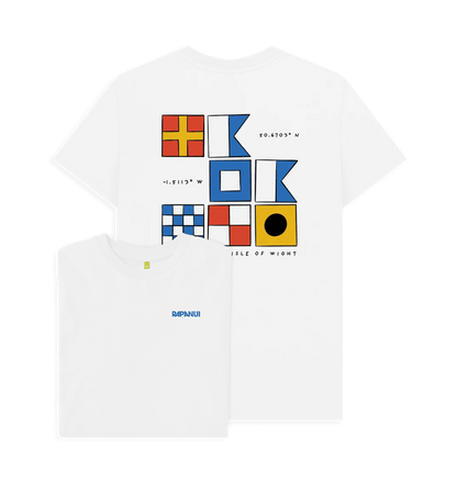 White Printed T-shirt Front