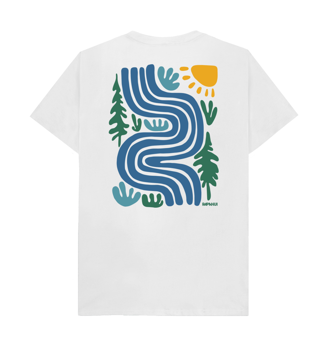 White Printed T-shirt Back