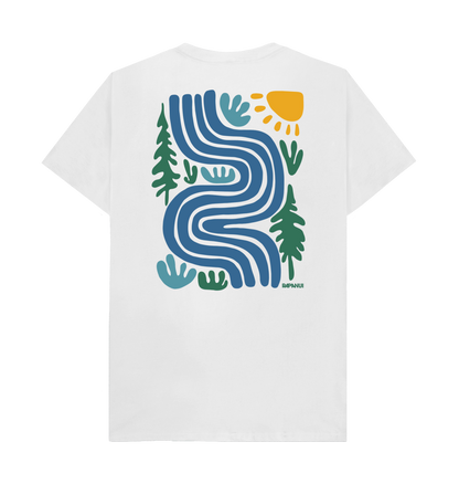 White Printed T-shirt Back