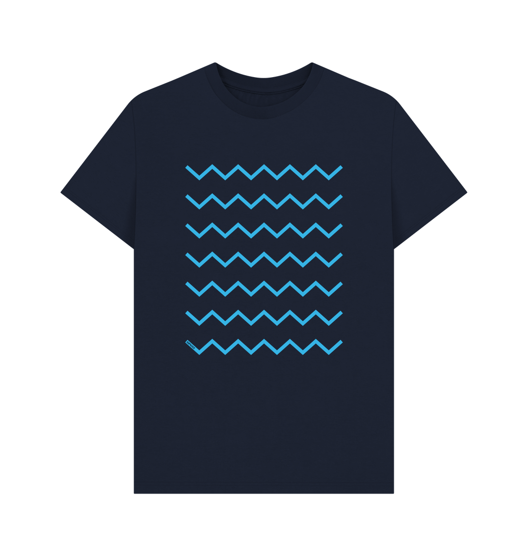 Navy Blue Printed T-shirt Front