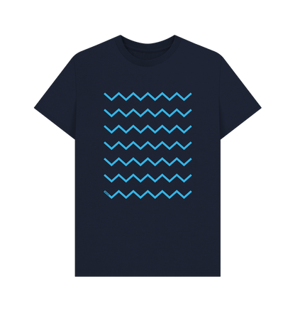 Navy Blue Printed T-shirt Front