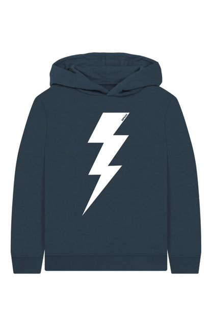 Navy Blue Printed Kids Hoodie