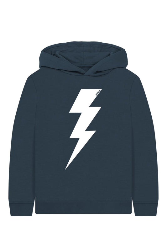 Navy Blue Printed Kids Hoodie
