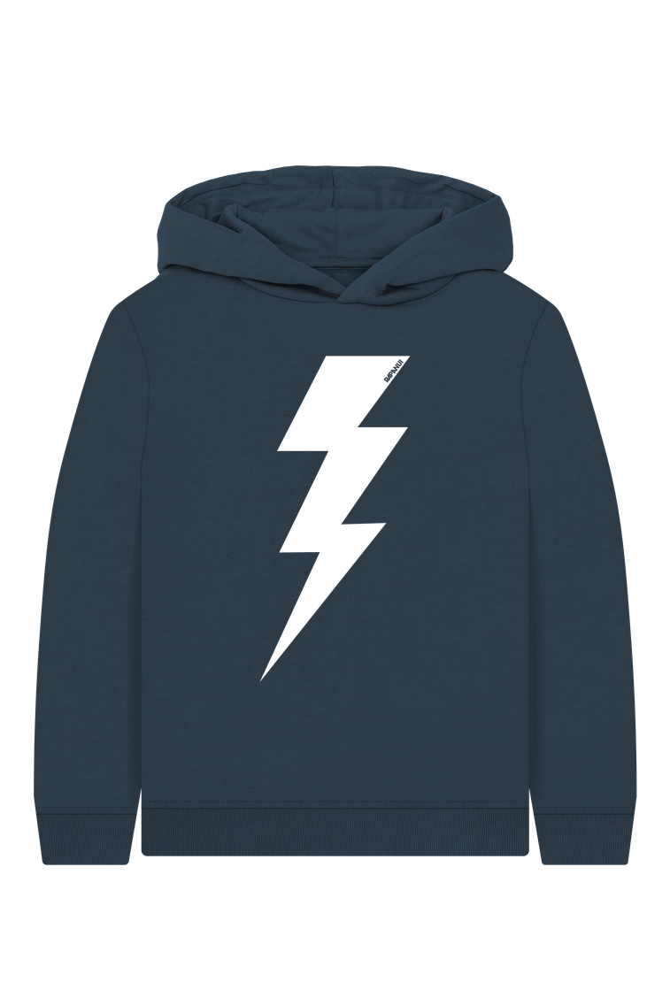 Navy Blue Printed Kids Hoodie
